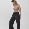 Black wide leg trousers