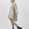 Model with beige unisex, oversize, onesize shirts