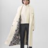 White coloured oversize coat and vest duo